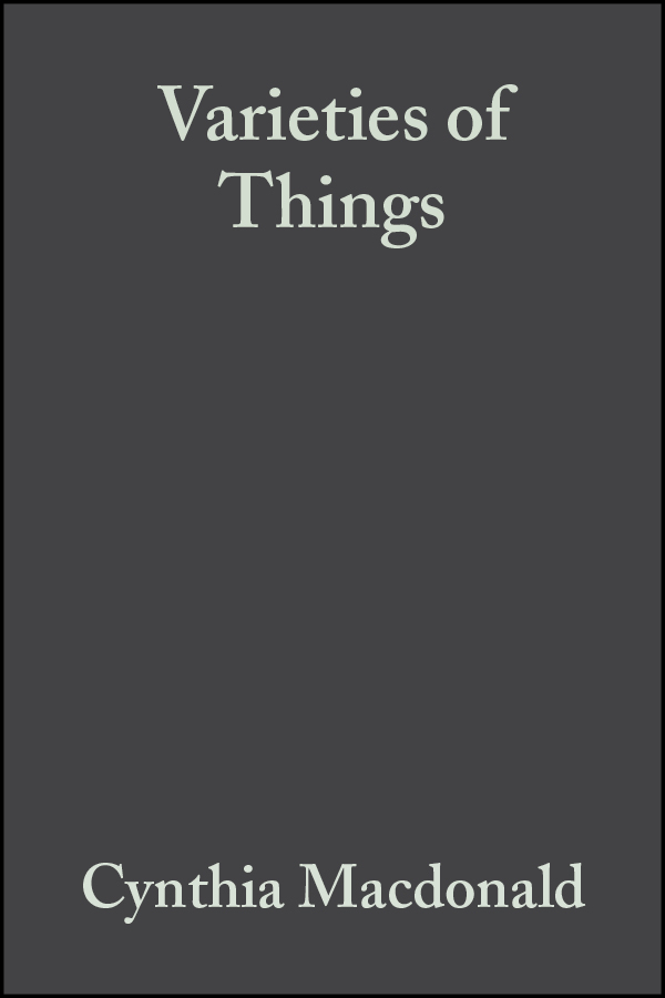 Обложка книги «Varieties of Things»