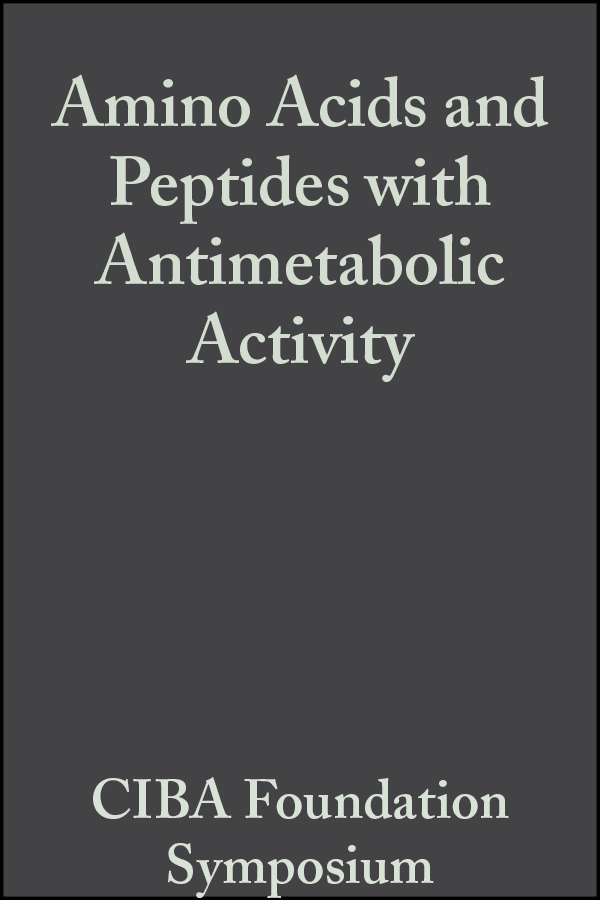 Обложка книги «Amino Acids and Peptides with Antimetabolic Activity»