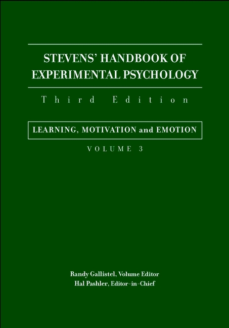 Обложка книги «Stevens' Handbook of Experimental Psychology, Learning, Motivation, and Emotion»