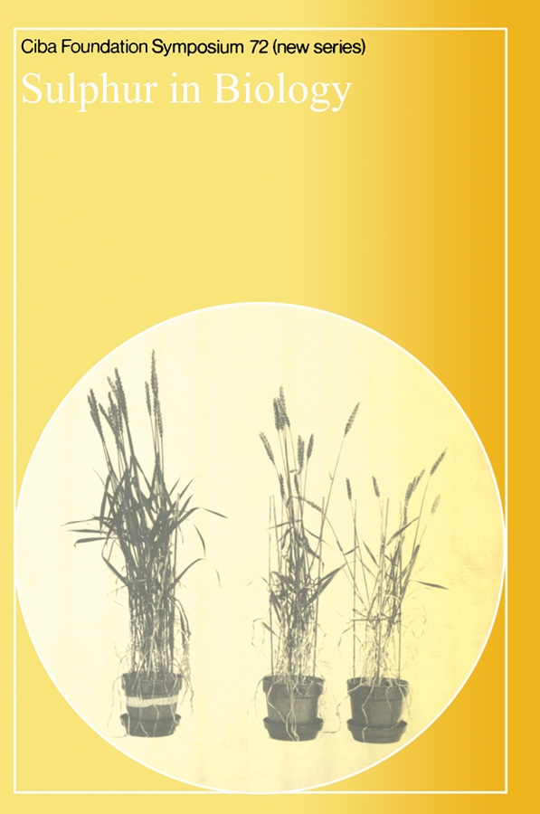 Обложка книги «Sulphur in Biology»