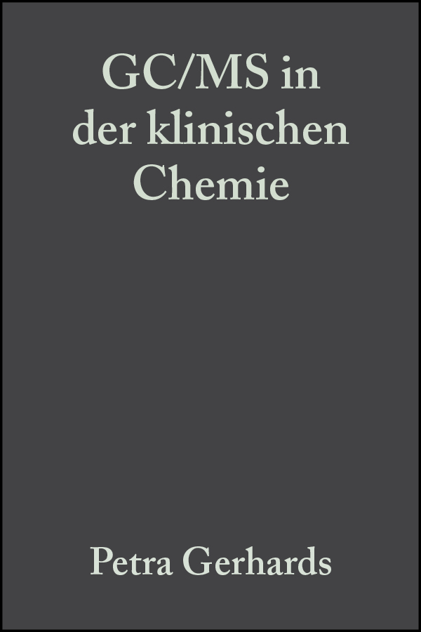 Обложка книги «GC/MS in der klinischen Chemie»