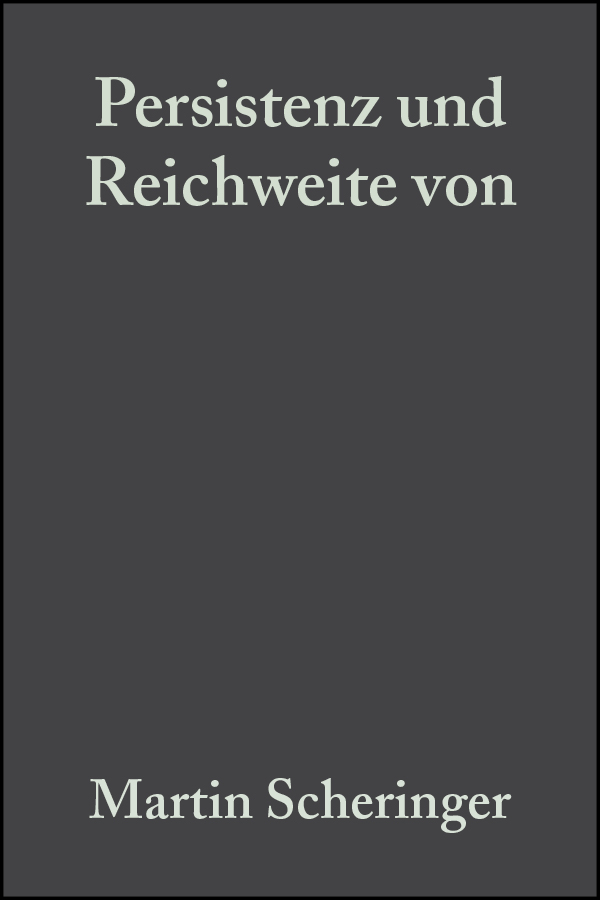 Обложка книги «Persistenz und Reichweite von Umweltchemikalien»