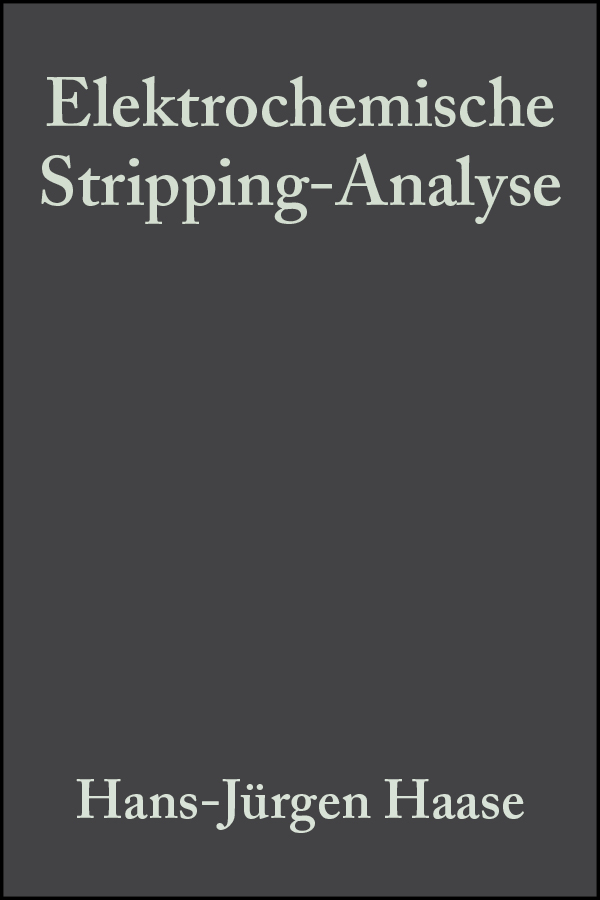 Обложка книги «Elektrochemische Stripping-Analyse»