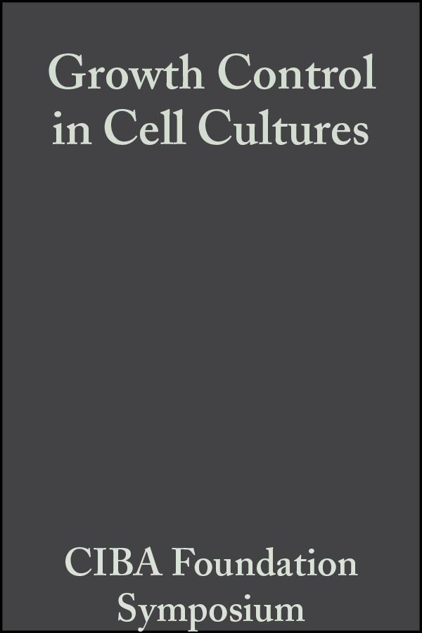 Обложка книги «Growth Control in Cell Cultures»