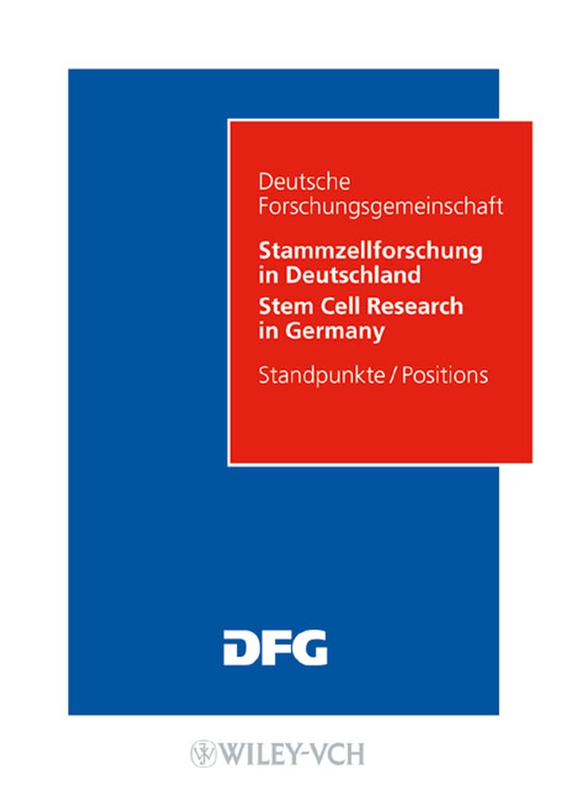 Обложка книги «Stammzellforschung in Deutschland. Möglichkeiten und Perspektiven»