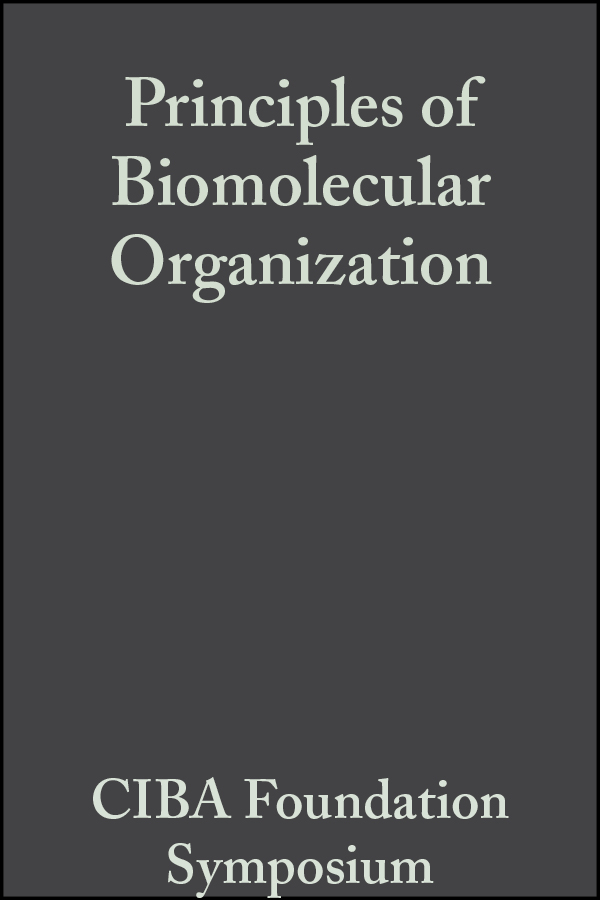 Обложка книги «Principles of Biomolecular Organization»