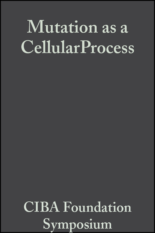 Обложка книги «Mutation as a CellularProcess»