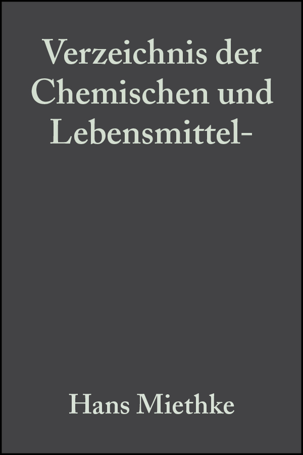 Обложка книги «Verzeichnis der Chemischen und Lebensmittel- Untersuchungsämter in der Bundesrepublik Deutschland»