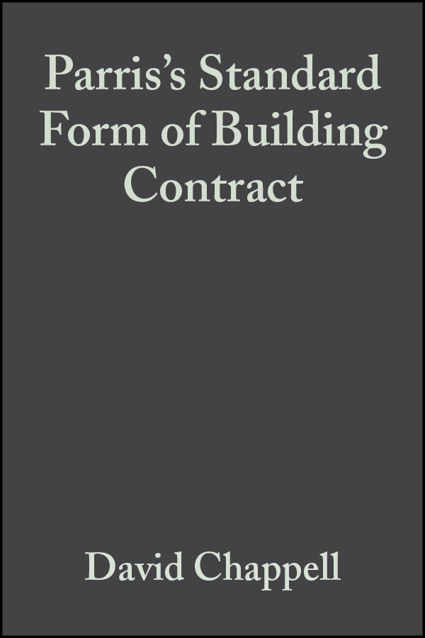 Обложка книги «Parris's Standard Form of Building Contract»