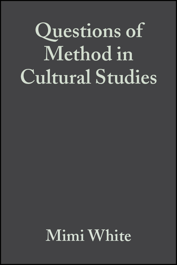Обложка книги «Questions of Method in Cultural Studies»