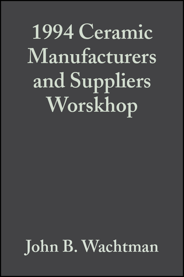 Обложка книги «1994 Ceramic Manufacturers and Suppliers Worskhop»