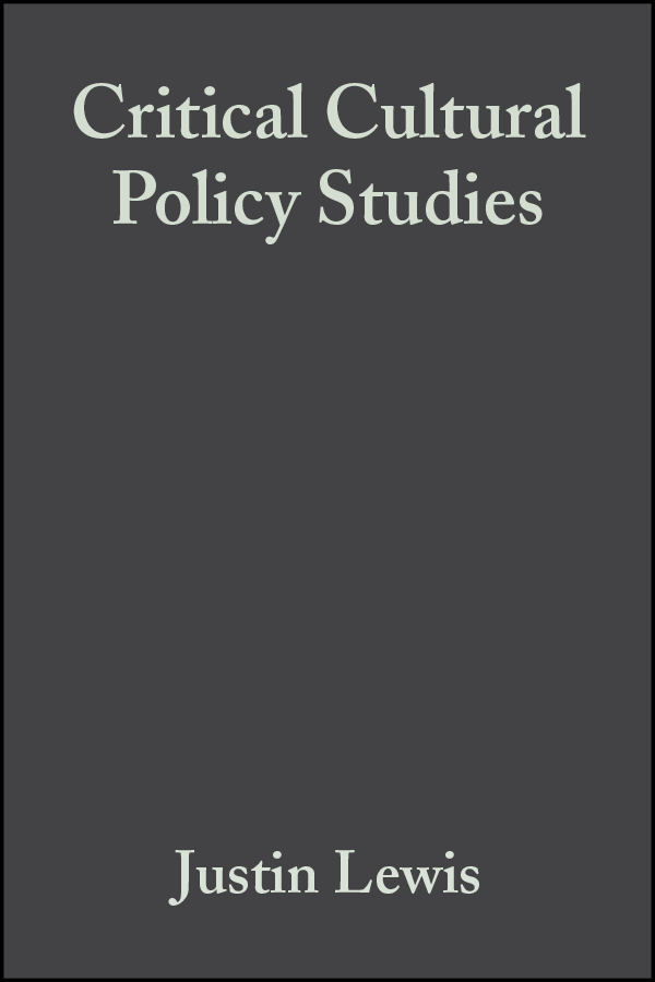 Обложка книги «Critical Cultural Policy Studies»