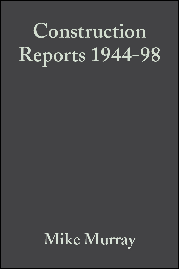 Обложка книги «Construction Reports 1944-98»