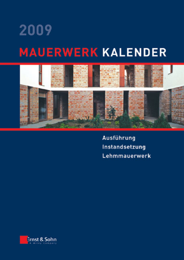 Обложка книги «Mauerwerk Kalender 2009»