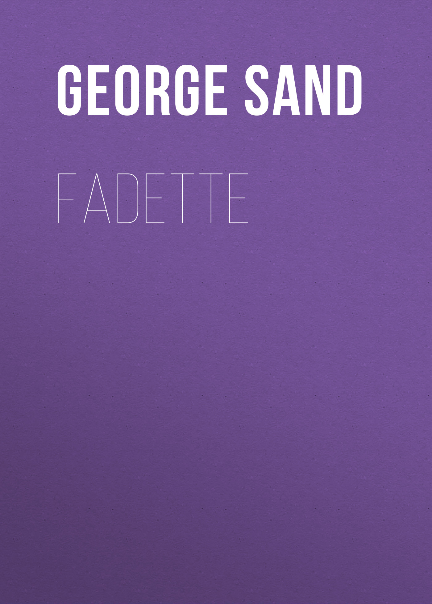 Обложка книги «Fadette»