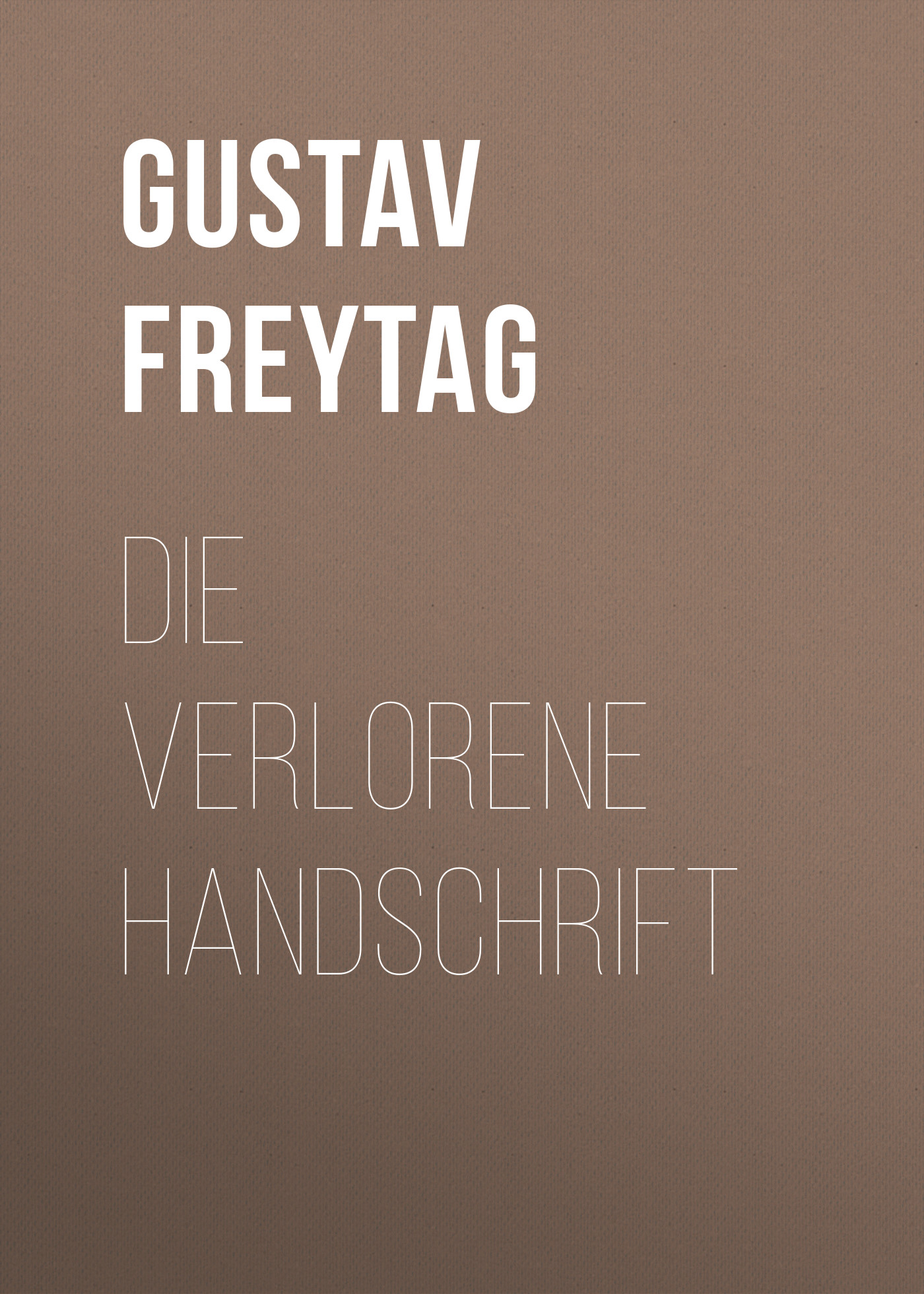 Обложка книги «Die verlorene Handschrift»