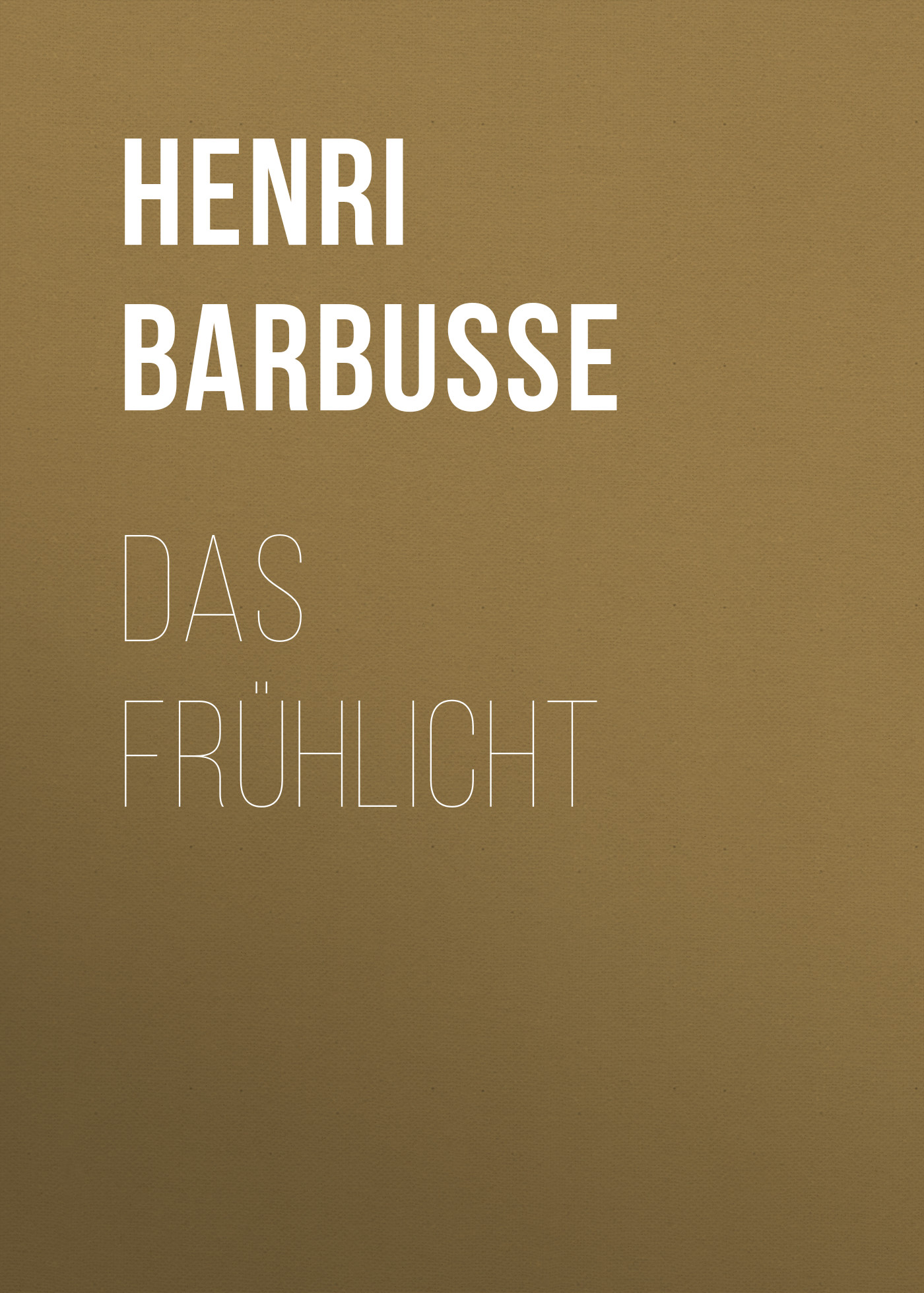 Обложка книги «Das Frühlicht»