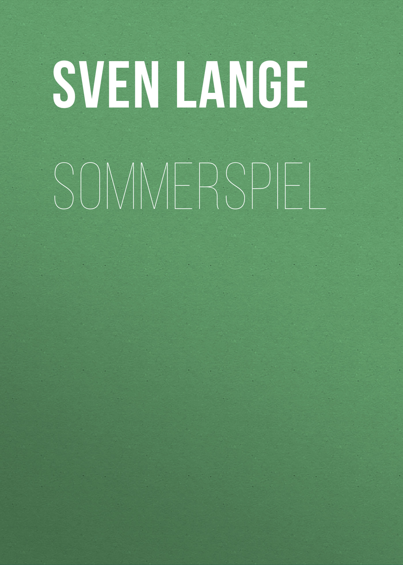 Обложка книги «Sommerspiel»