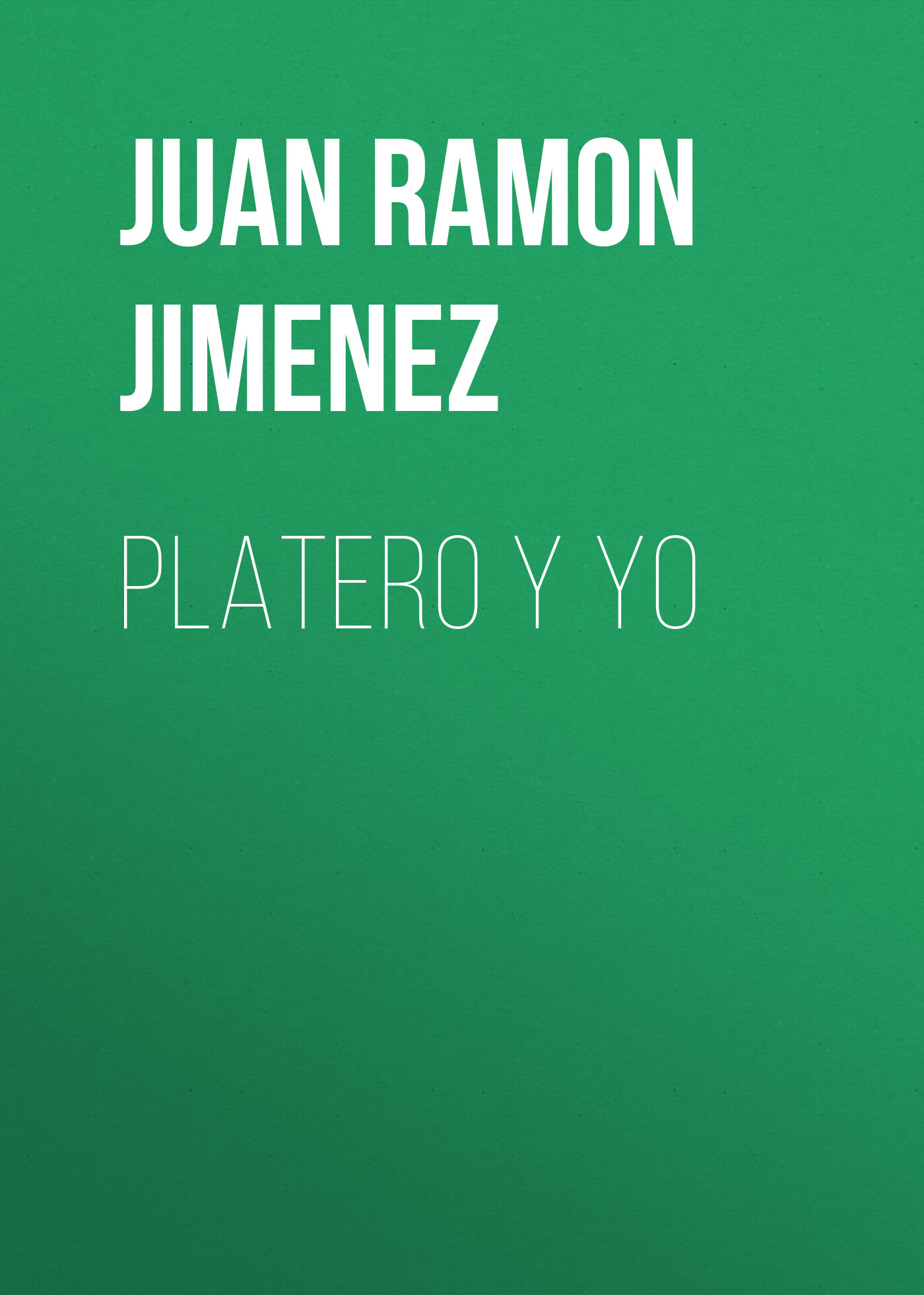 Обложка книги «Platero y yo»