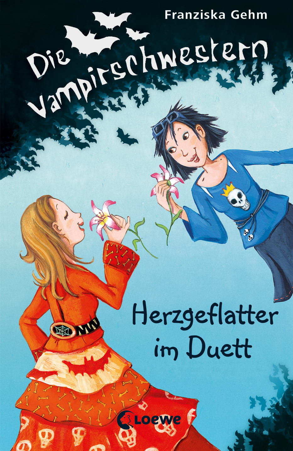 Обложка книги «Die Vampirschwestern – Herzgeflatter im Duett»