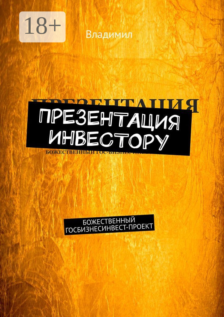 Обложка книги «Презентация инвестору. Божественный госбизнес-инвест-проект»