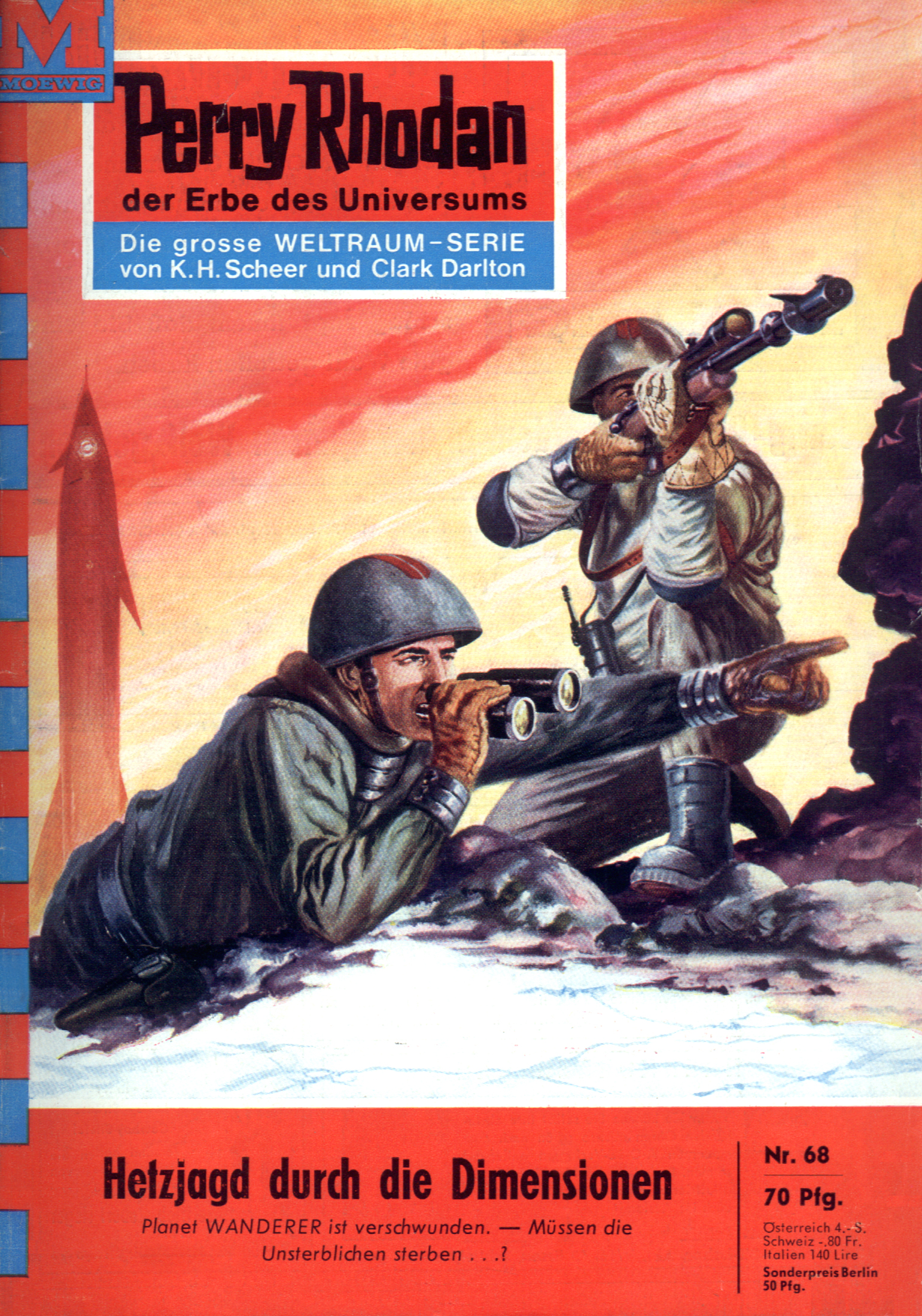 Обложка книги «Perry Rhodan 68: Hetzjagd durch die Dimensionen»