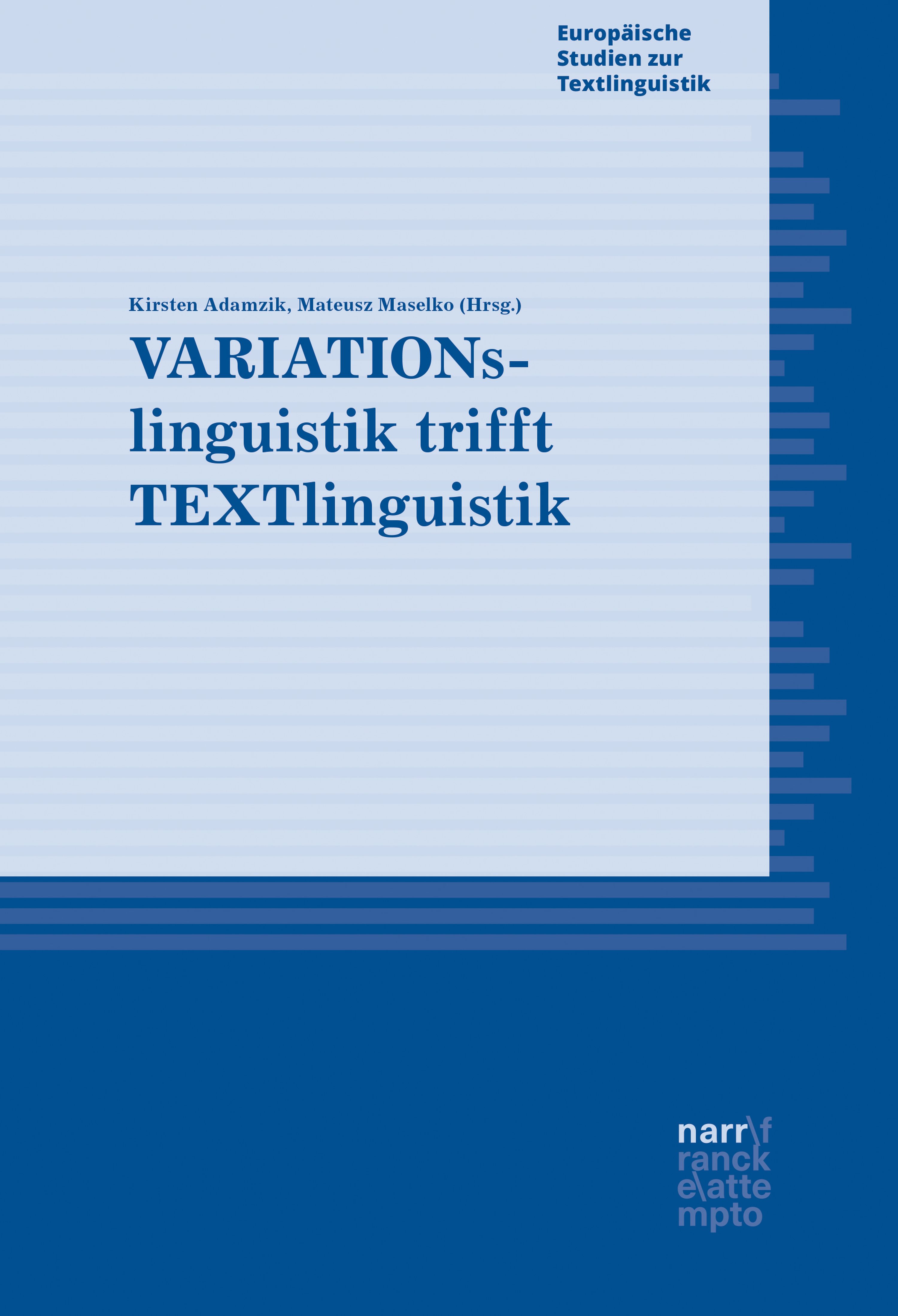 Обложка книги «VARIATIONslinguistik trifft TEXTlinguistik»