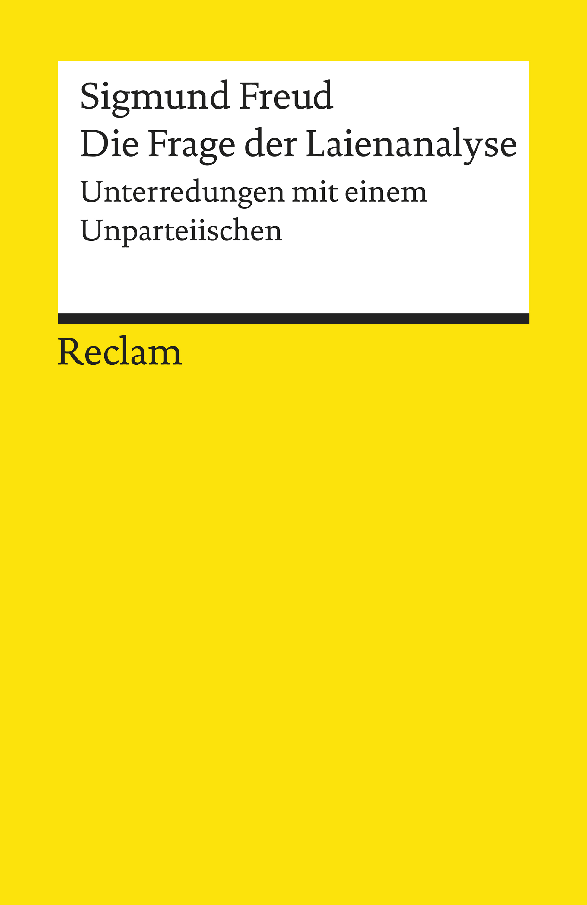 Обложка книги «Die Frage der Laienanalyse»