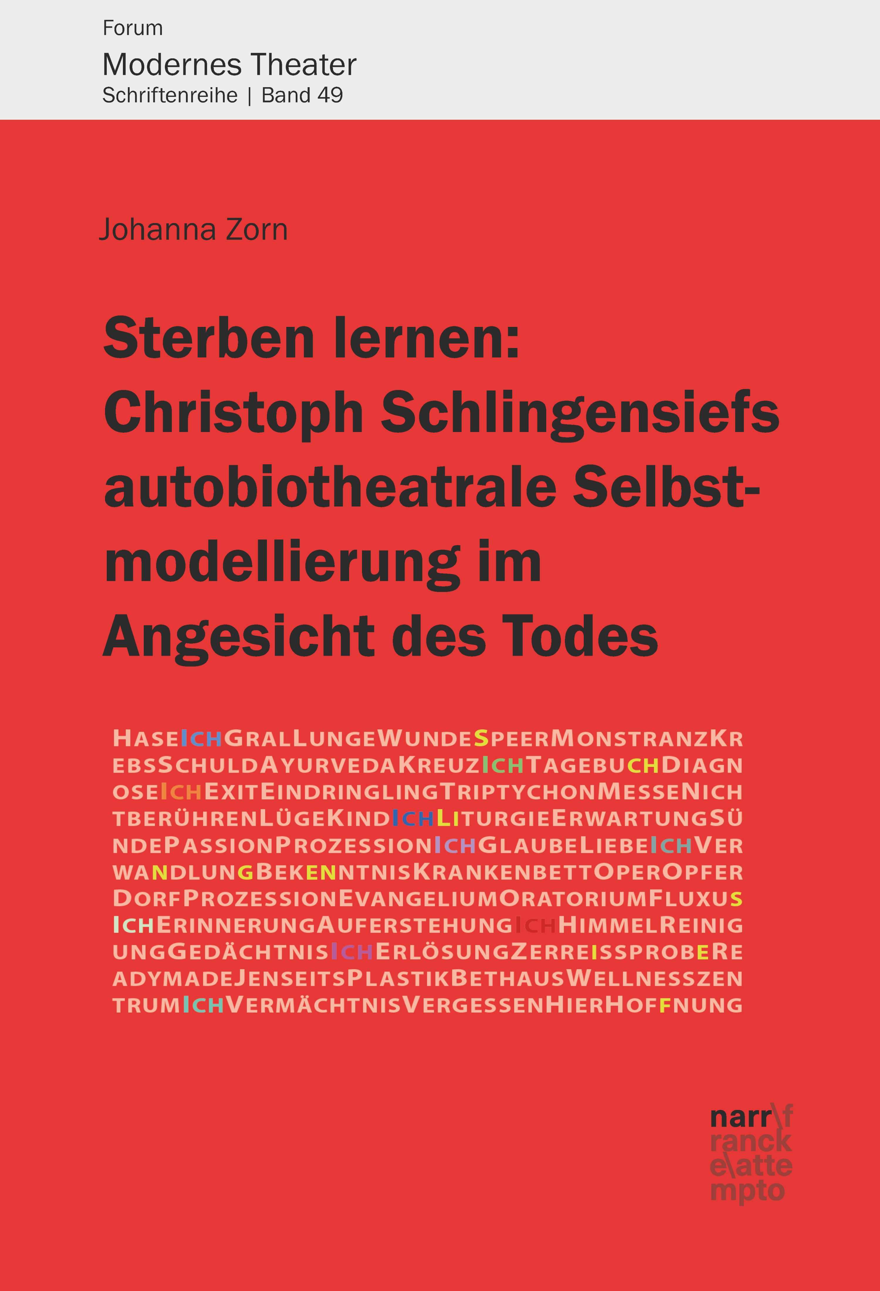 Обложка книги «Sterben lernen: Christoph Schlingensiefs autobiotheatrale Selbstmodellierung im Angesicht des Todes»