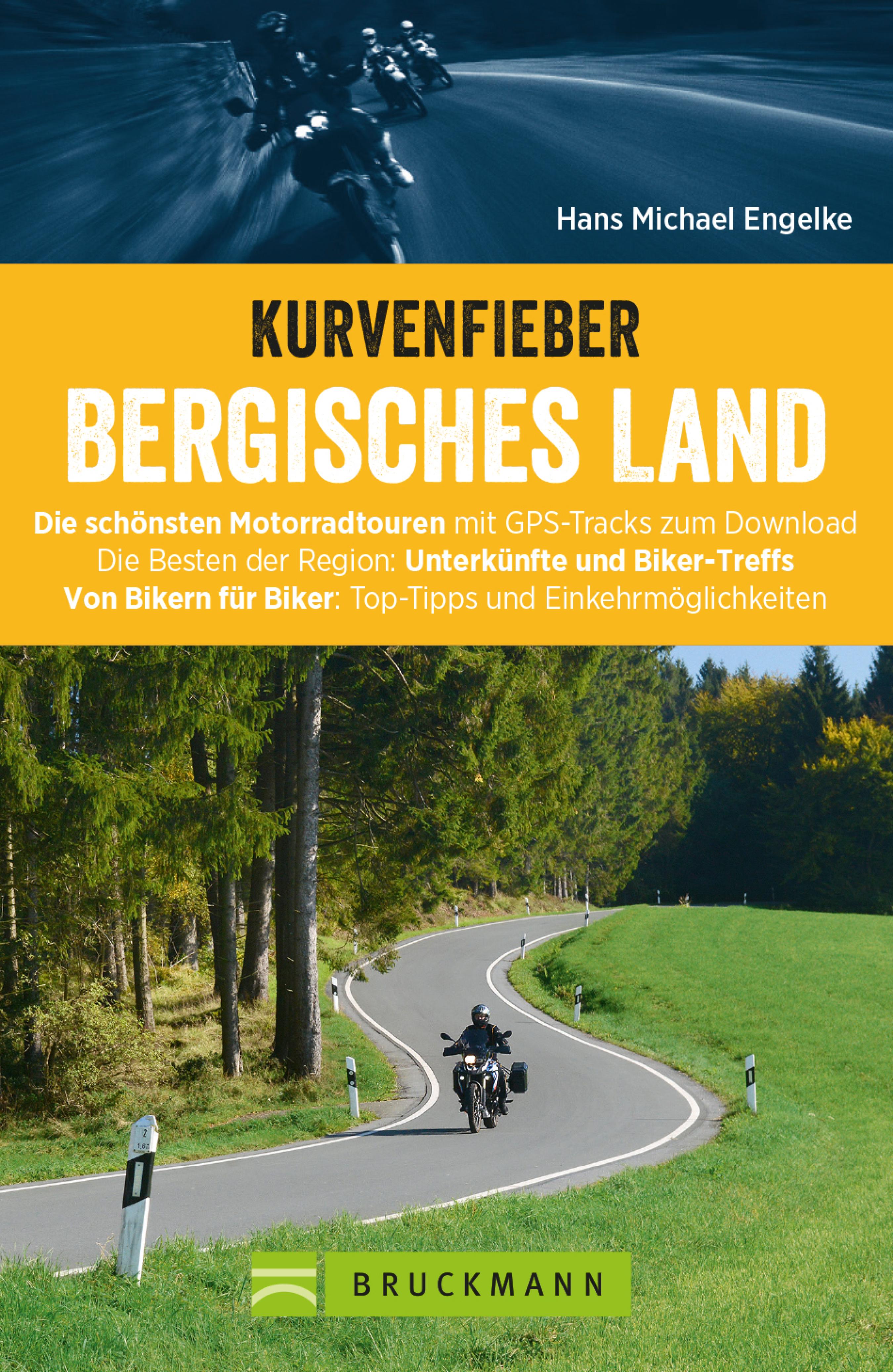 Обложка книги «Kurvenfieber Bergisches Land. Motorradführer im Taschenformat»