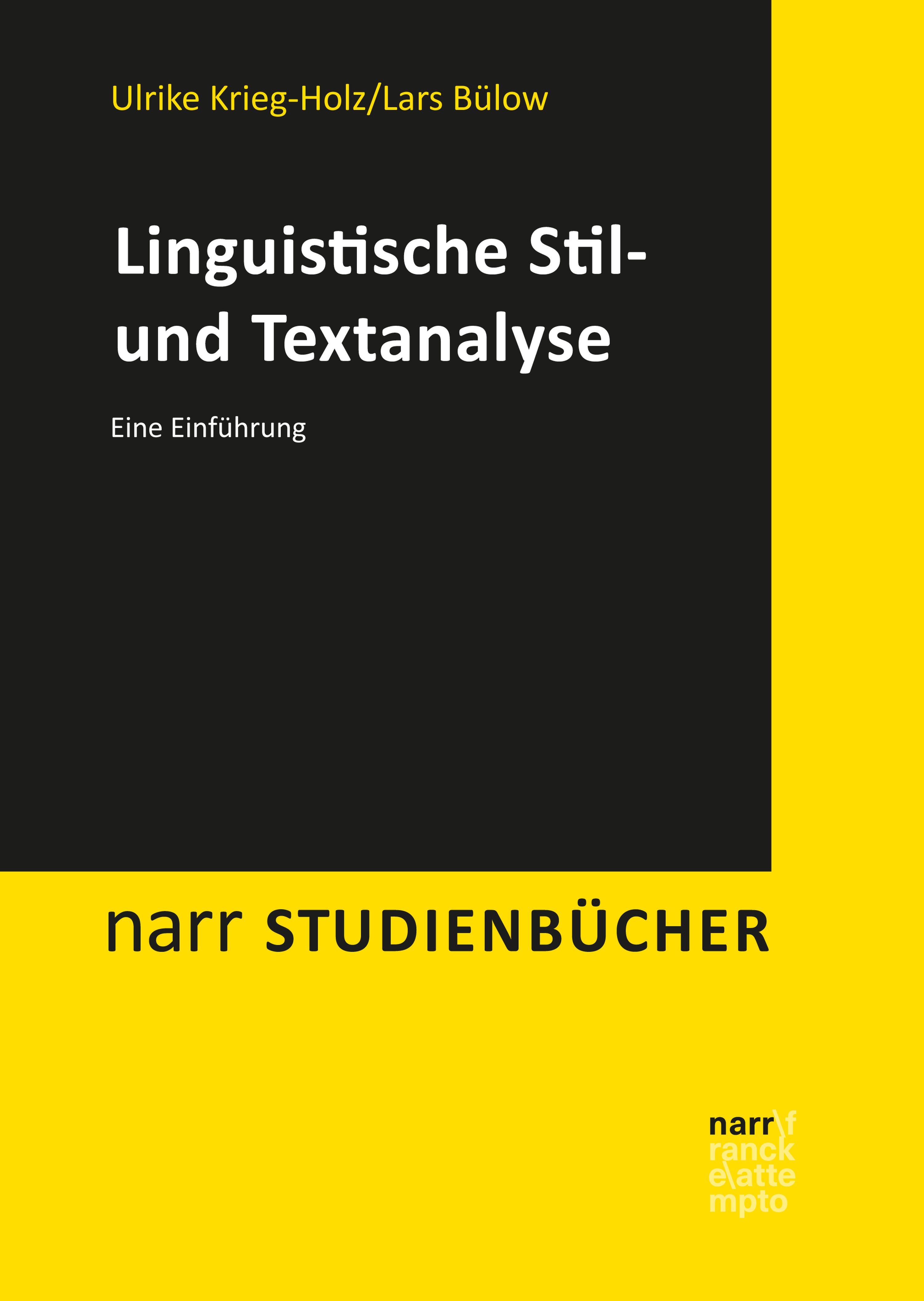 Обложка книги «Linguistische Stil- und Textanalyse»