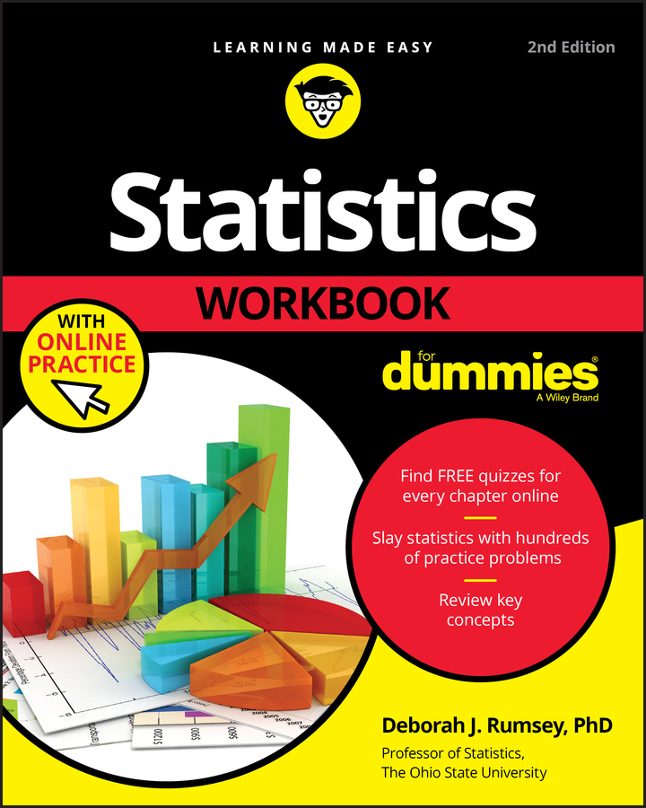 Обложка книги «Statistics Workbook For Dummies with Online Practice»