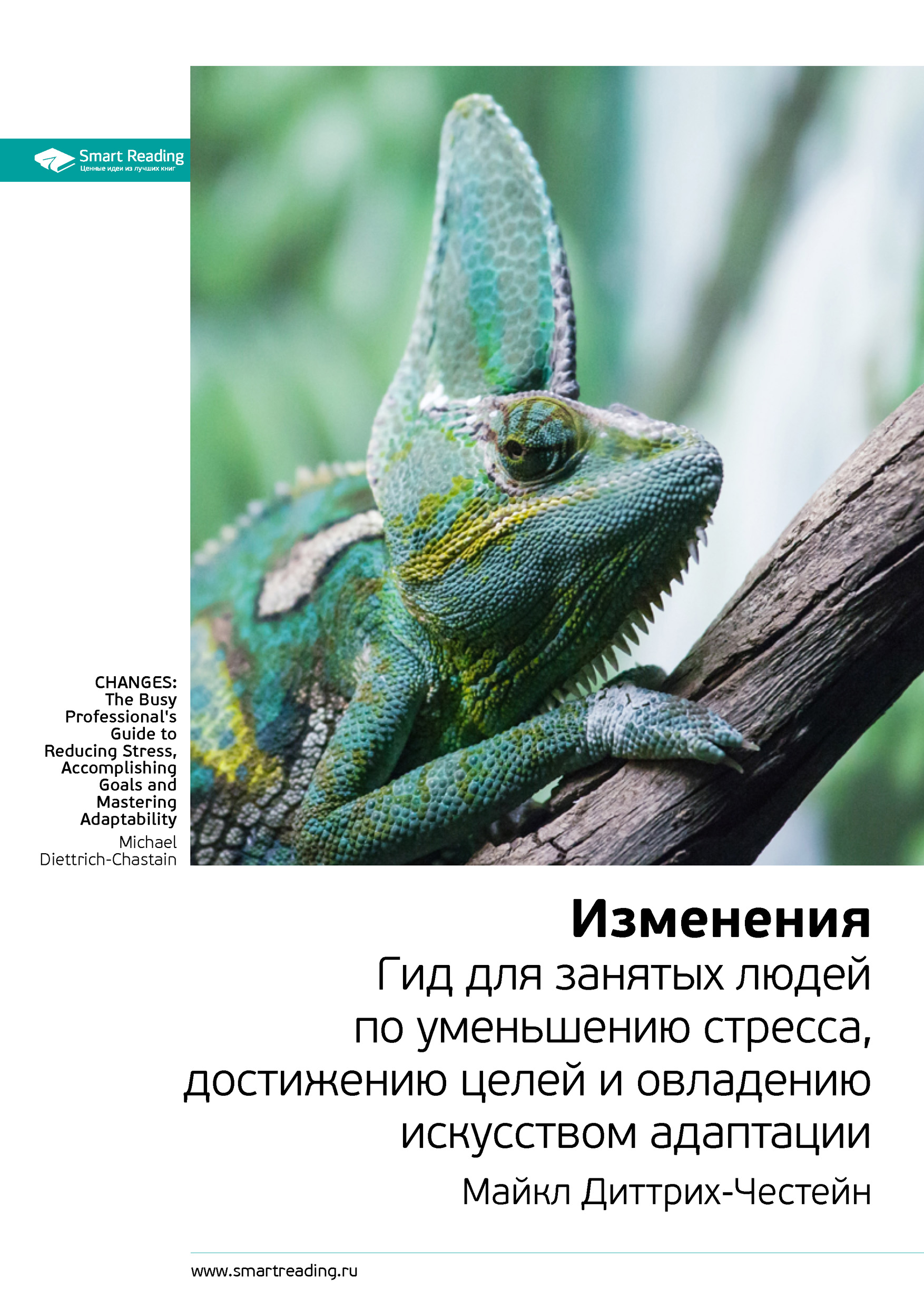 Обложка книги «Ключевые идеи книги: Изменения. Гид для занятых людей по уменьшению стресса, достижению целей и овладению искусством адаптации. Майкл Диттрих-Честейн»