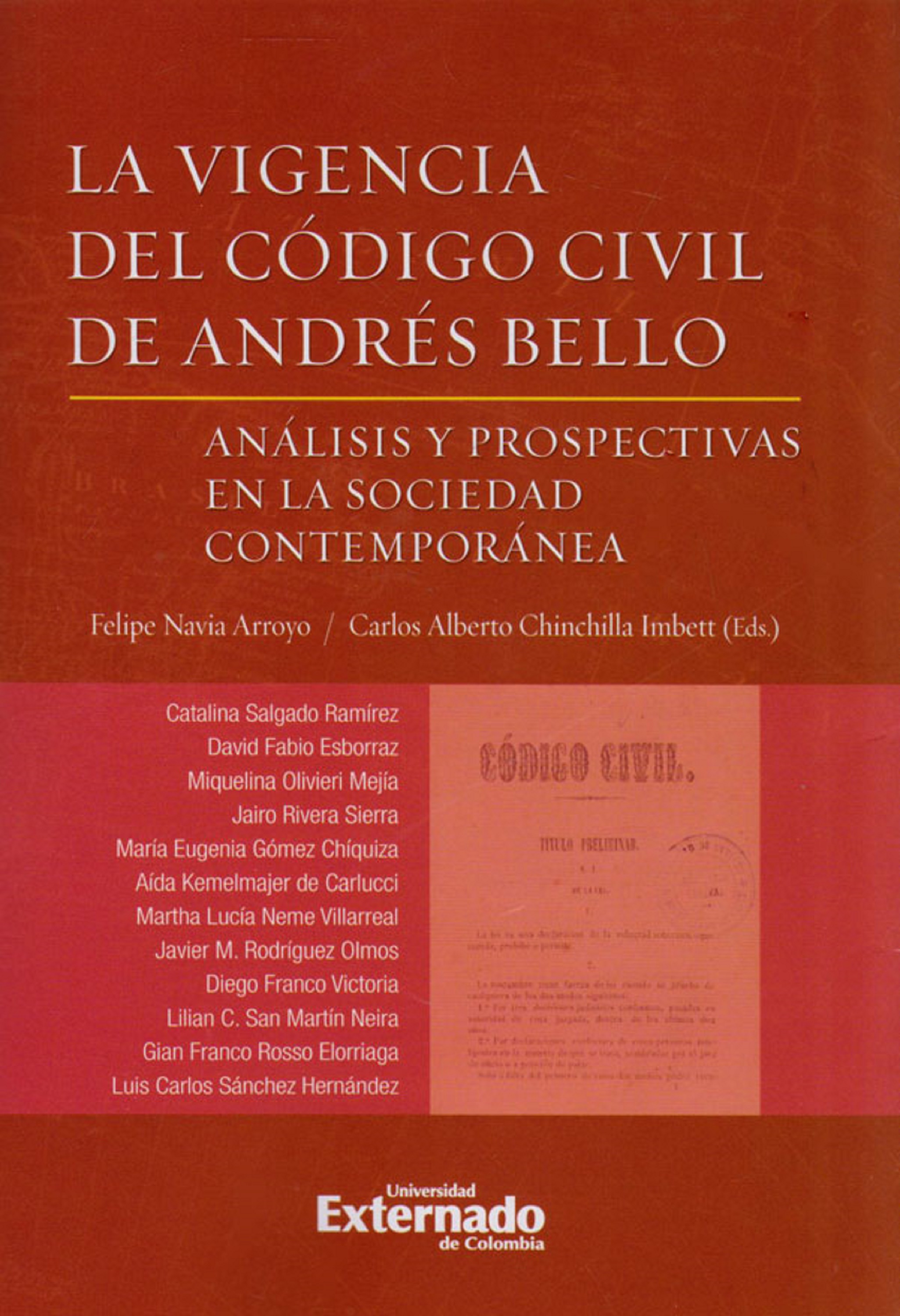 Обложка книги «La vigencia del Código Civil de Andrés Bello»