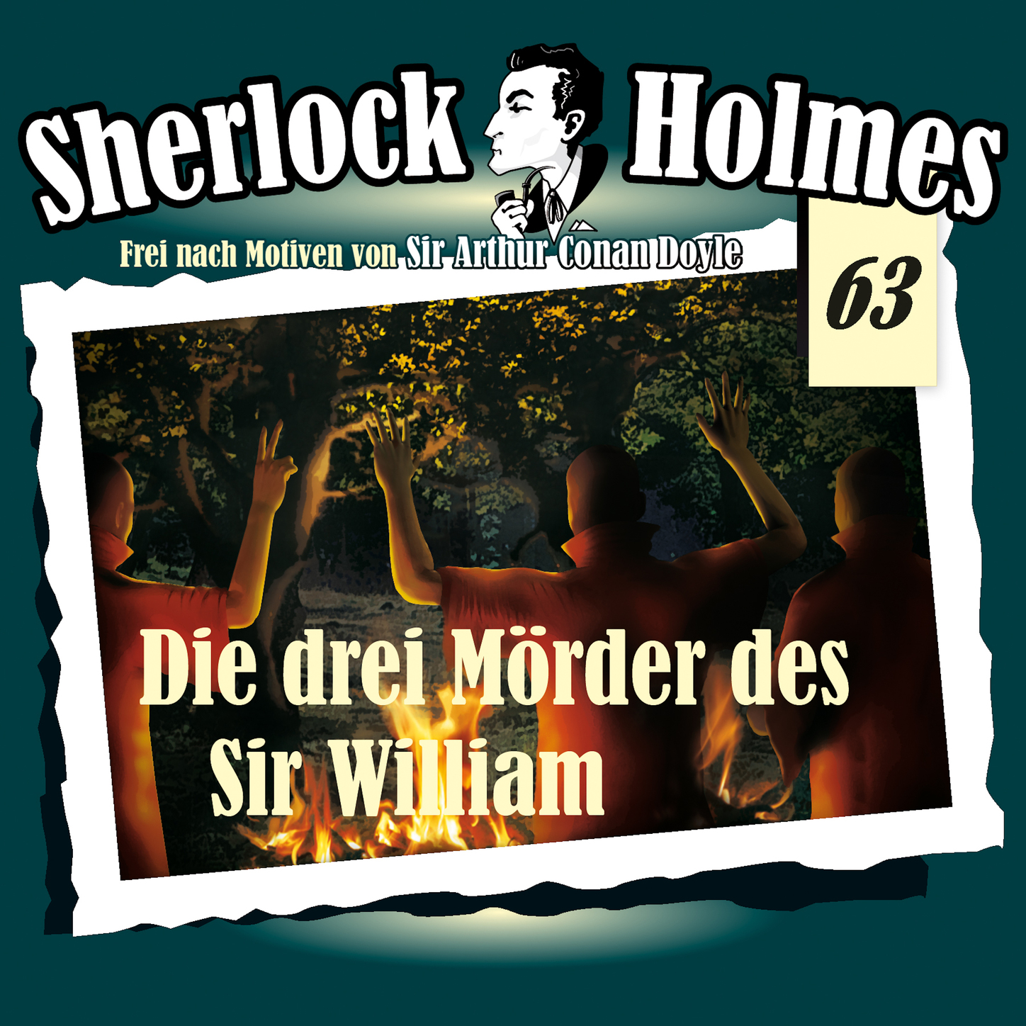 Обложка книги «Sherlock Holmes, Die Originale, Fall 63: Die drei Mörder des Sir William»