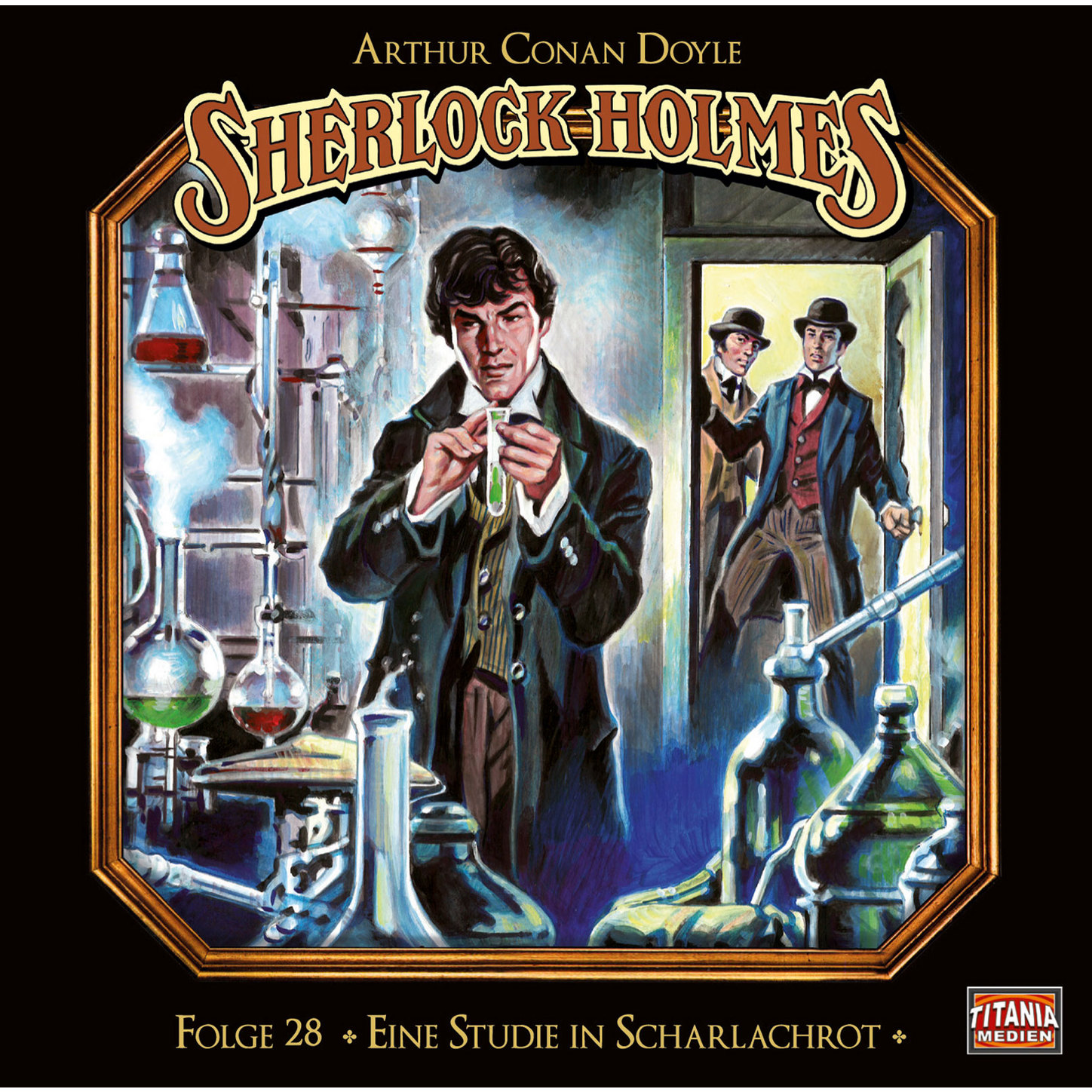 Обложка книги «Sherlock Holmes - Die geheimen Fälle des Meisterdetektivs, Folge 28: Eine Studie in Scharlachrot (Teil 1 von 2)»