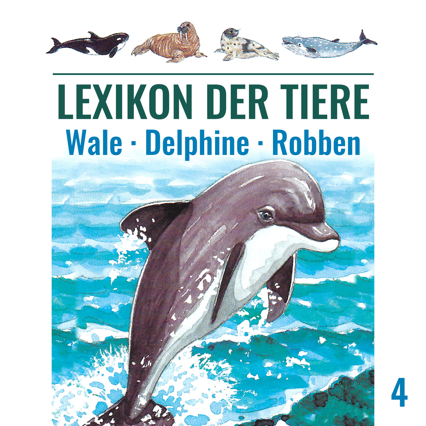 Обложка книги «Lexikon der Tiere, Folge 4: Wale - Delphine - Robben»
