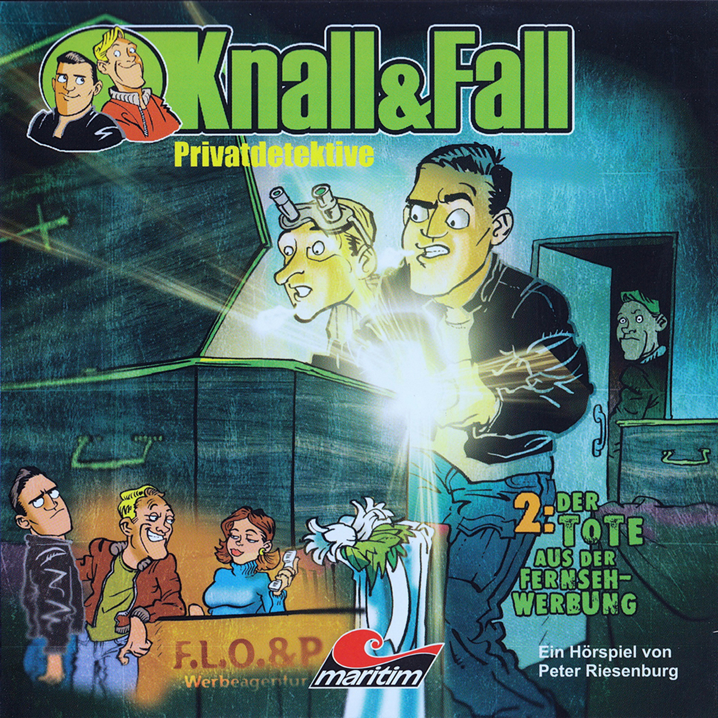 Обложка книги «Knall & Fall Privatdetektive, Folge 2: Der Tote aus der Fernsehwerbung»