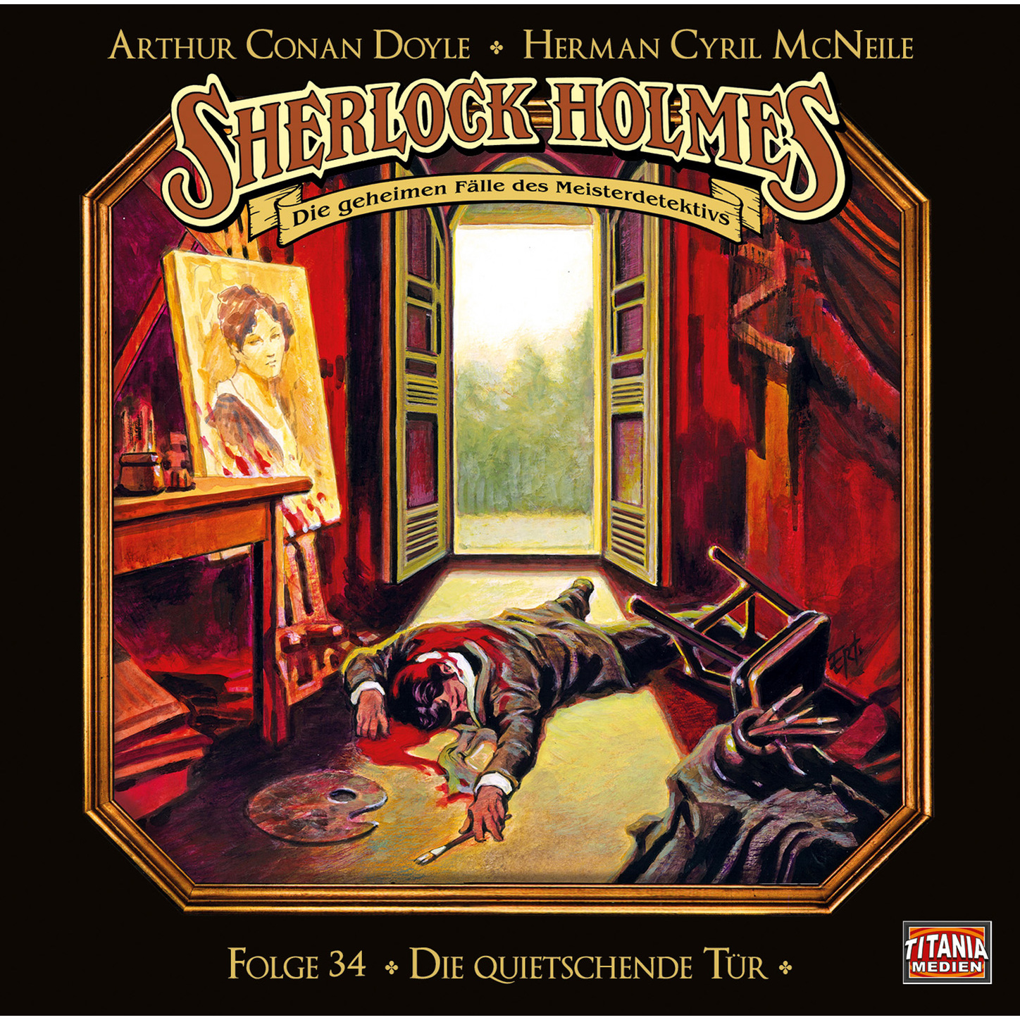 Обложка книги «Sherlock Holmes - Die geheimen Fälle des Meisterdetektivs, Folge 34: Die quietschende Tür»