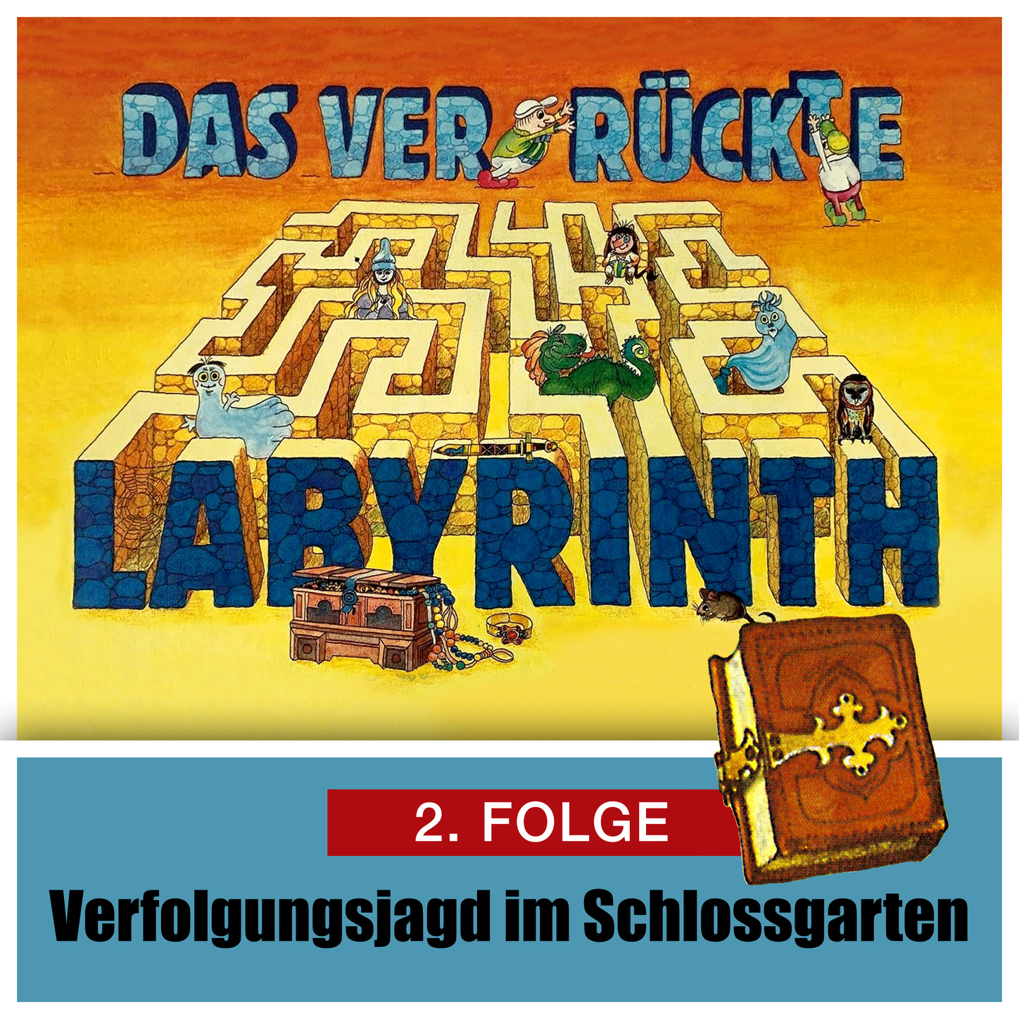 Обложка книги «Das ver-rückte Labyrinth, Folge 2: Verfolgungsjagd im Schloßgarten»