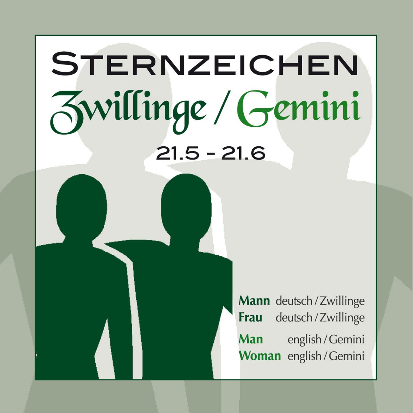 Обложка книги «Sternzeichen Zwillinge 21.5.-21.6.»