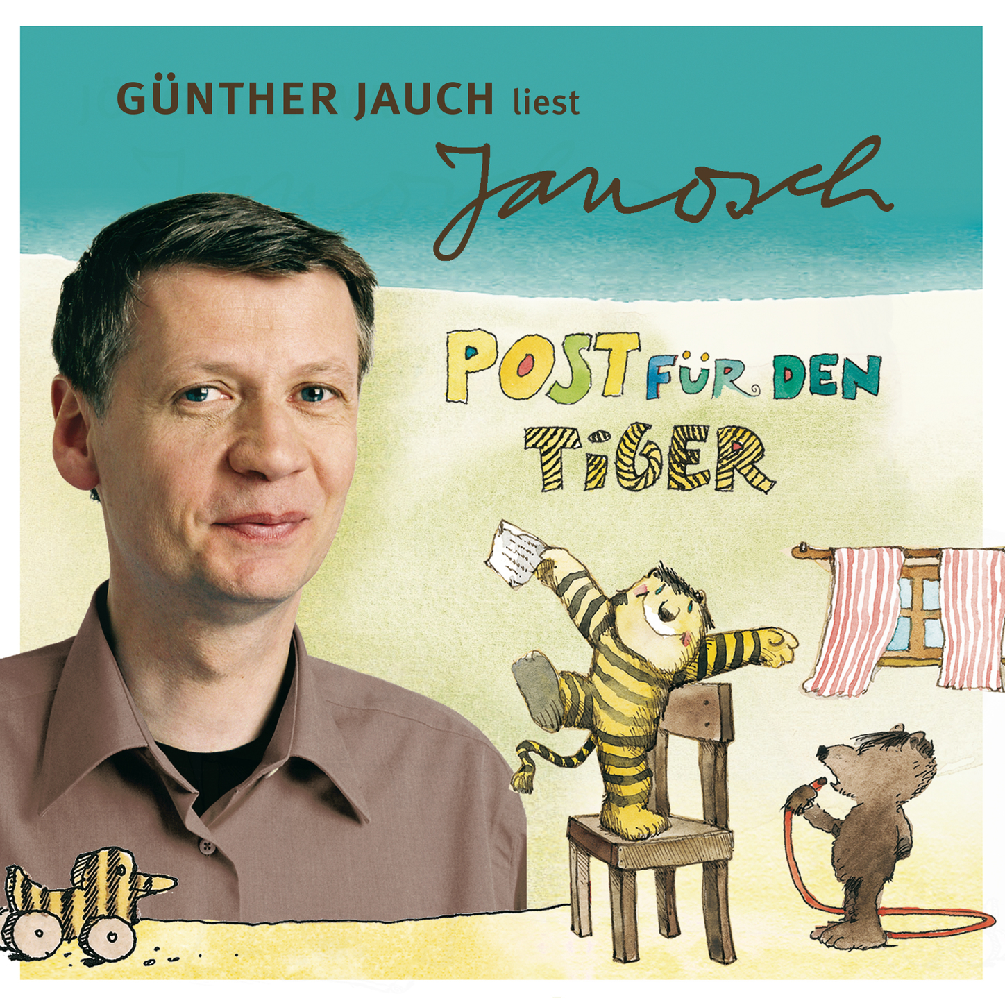 Обложка книги «Väter sprechen Janosch, Folge 2: Günther Jauch liest Janosch - Post für den Tiger & zwei weitere Geschichten (Ungekürzt)»
