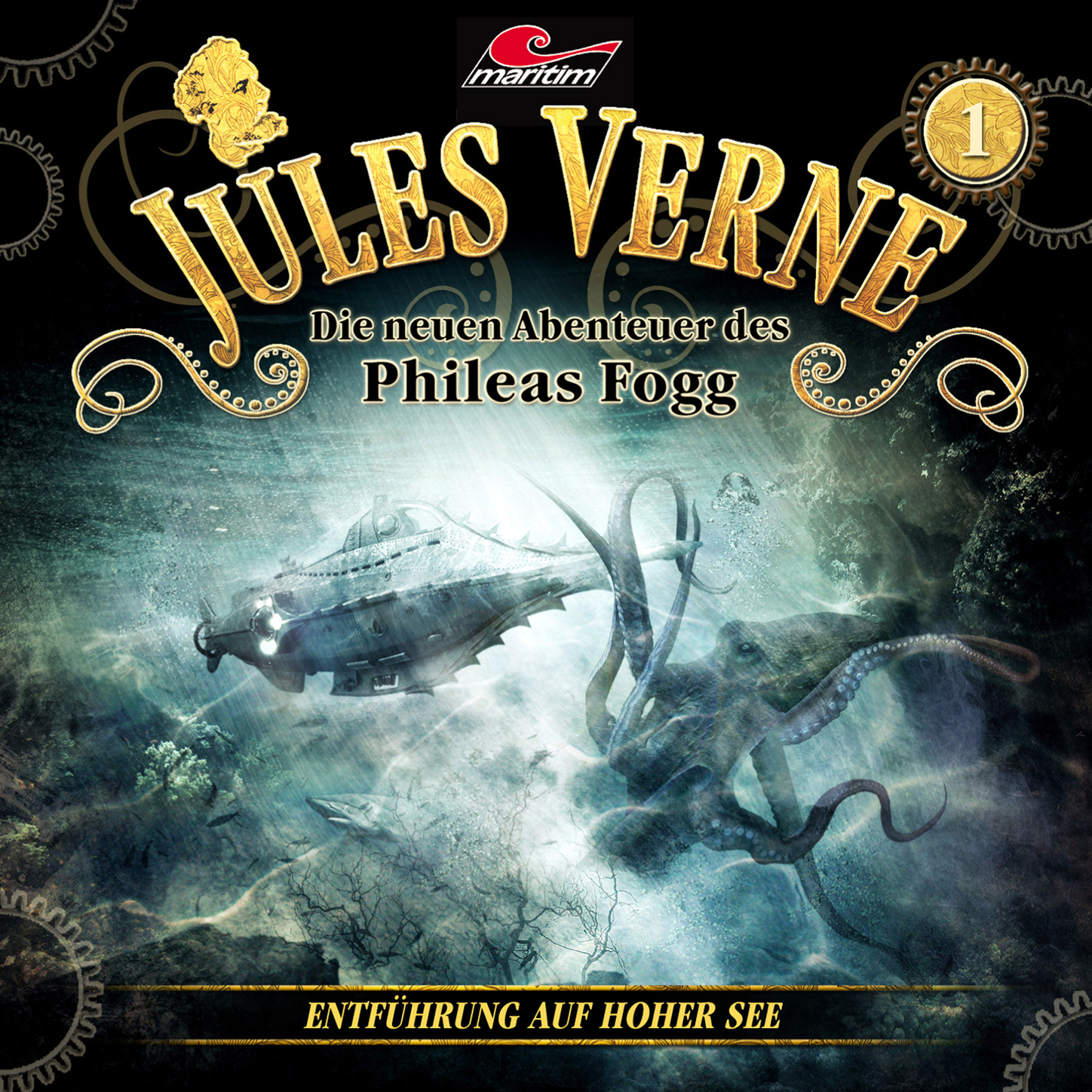 Обложка книги «Jules Verne, Die neuen Abenteuer des Phileas Fogg, Folge 1: Entführung auf hoher See»