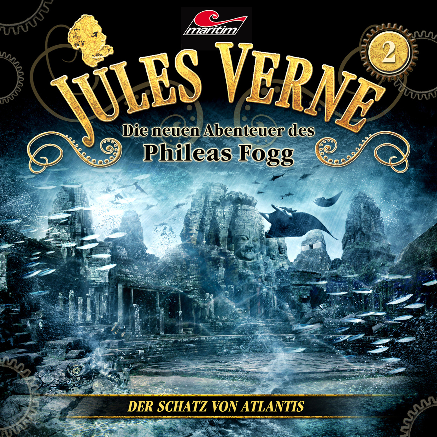 Обложка книги «Jules Verne, Die neuen Abenteuer des Phileas Fogg, Folge 2: Der Schatz von Atlantis»