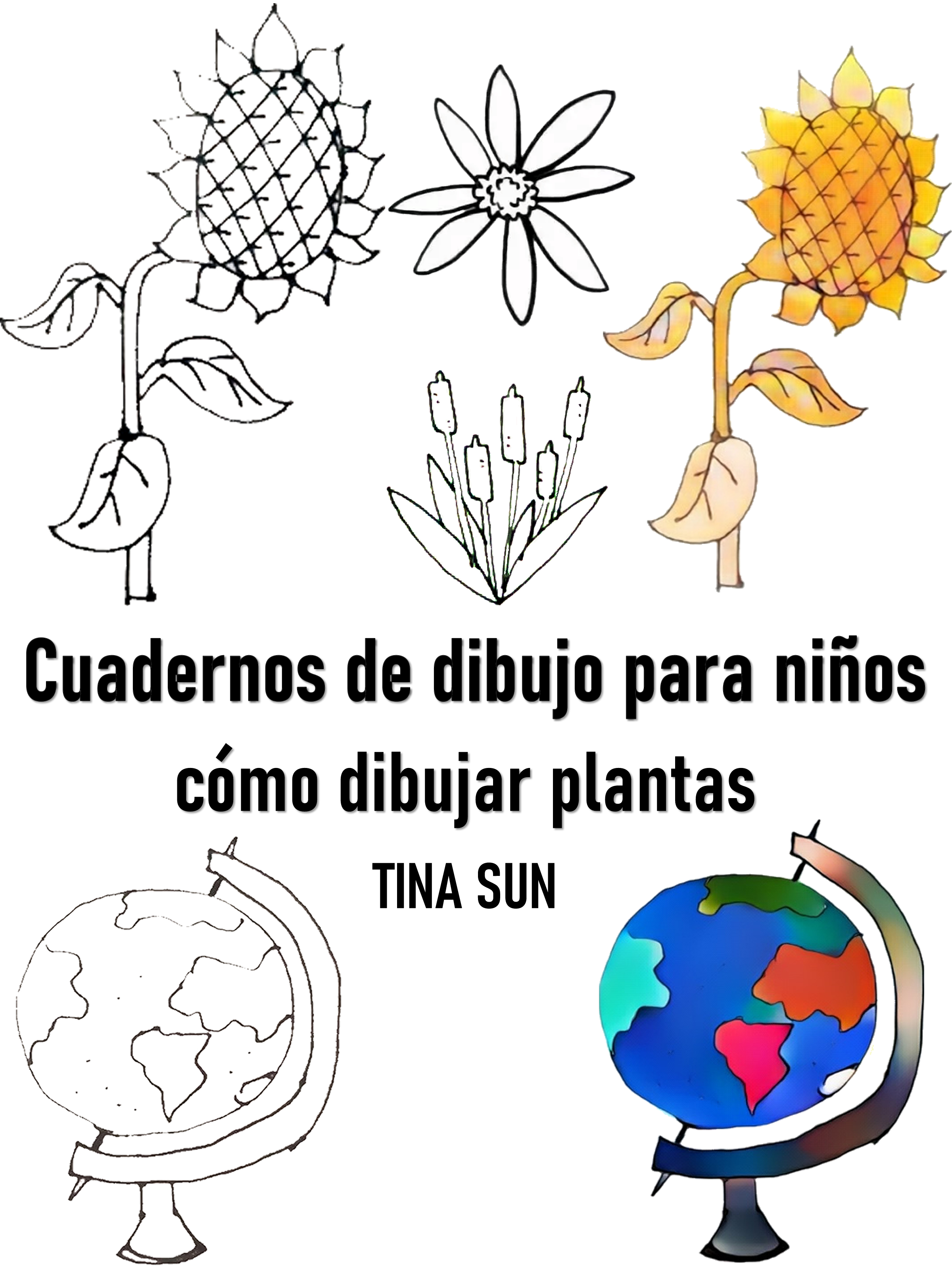 Обложка книги «Cuadernos de dibujo para niños: cómo dibujar plantas»