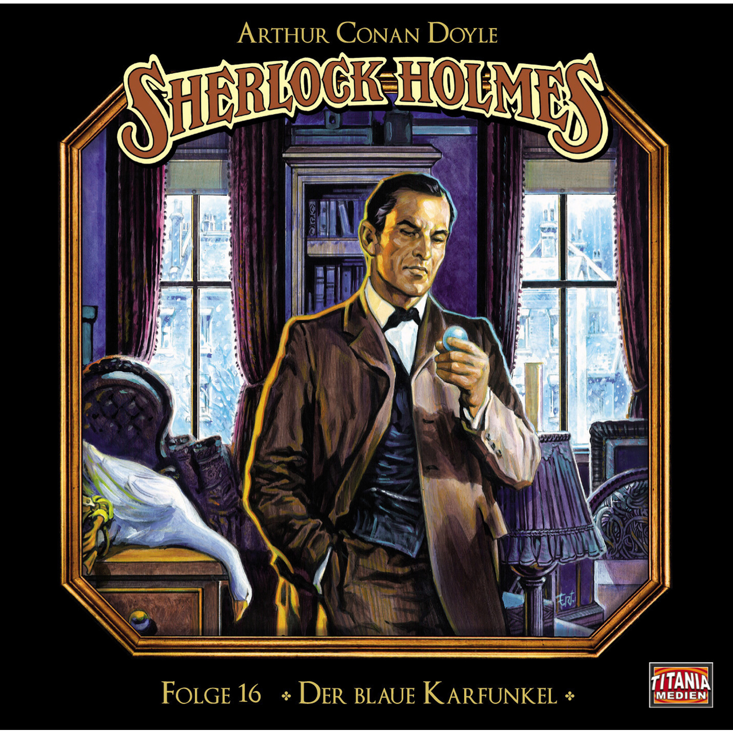 Обложка книги «Sherlock Holmes - Die geheimen Fälle des Meisterdetektivs, Folge 16: Der blaue Karfunkel»