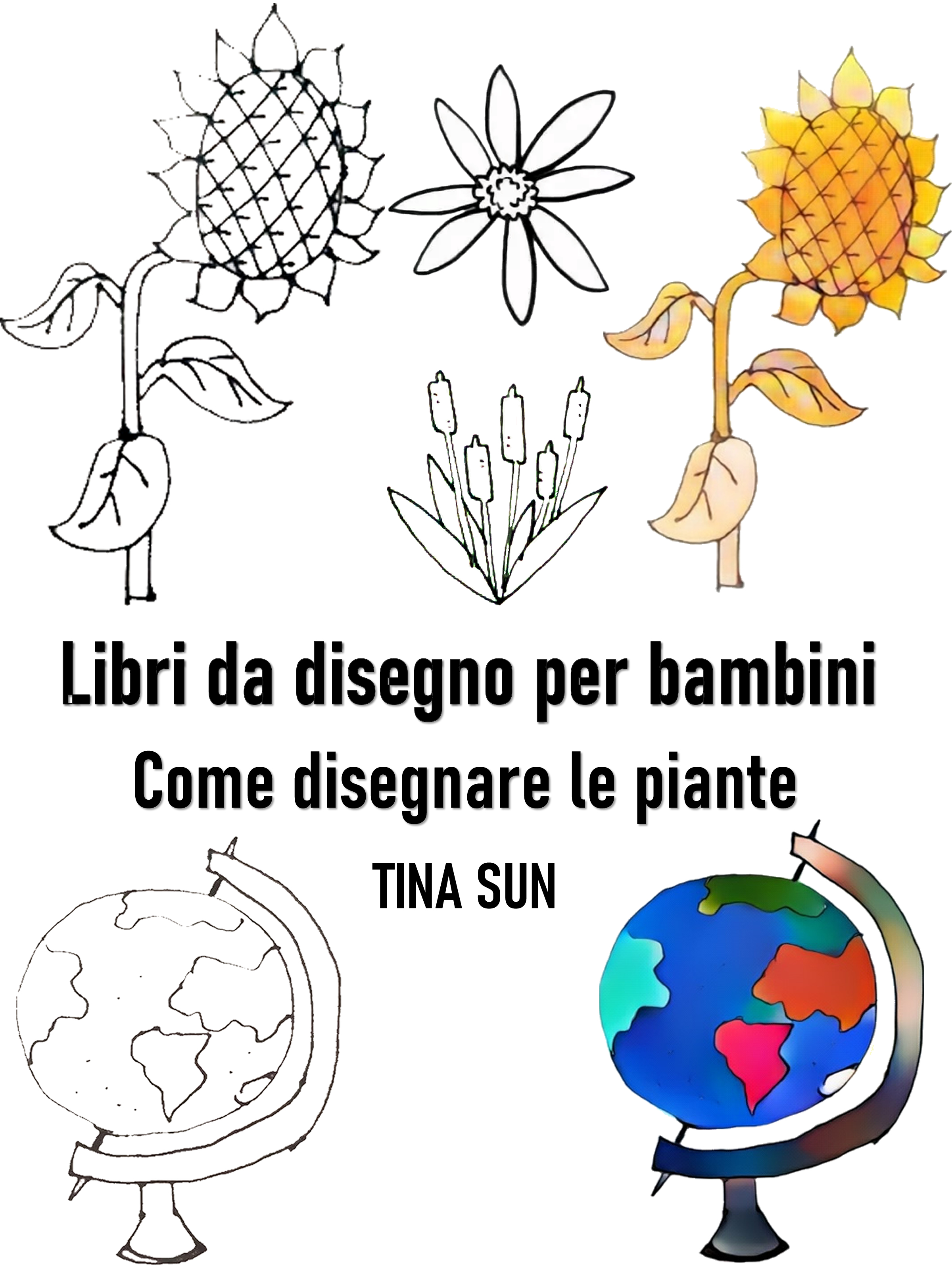 Обложка книги «Libri da disegno per bambini: Come disegnare le piante»