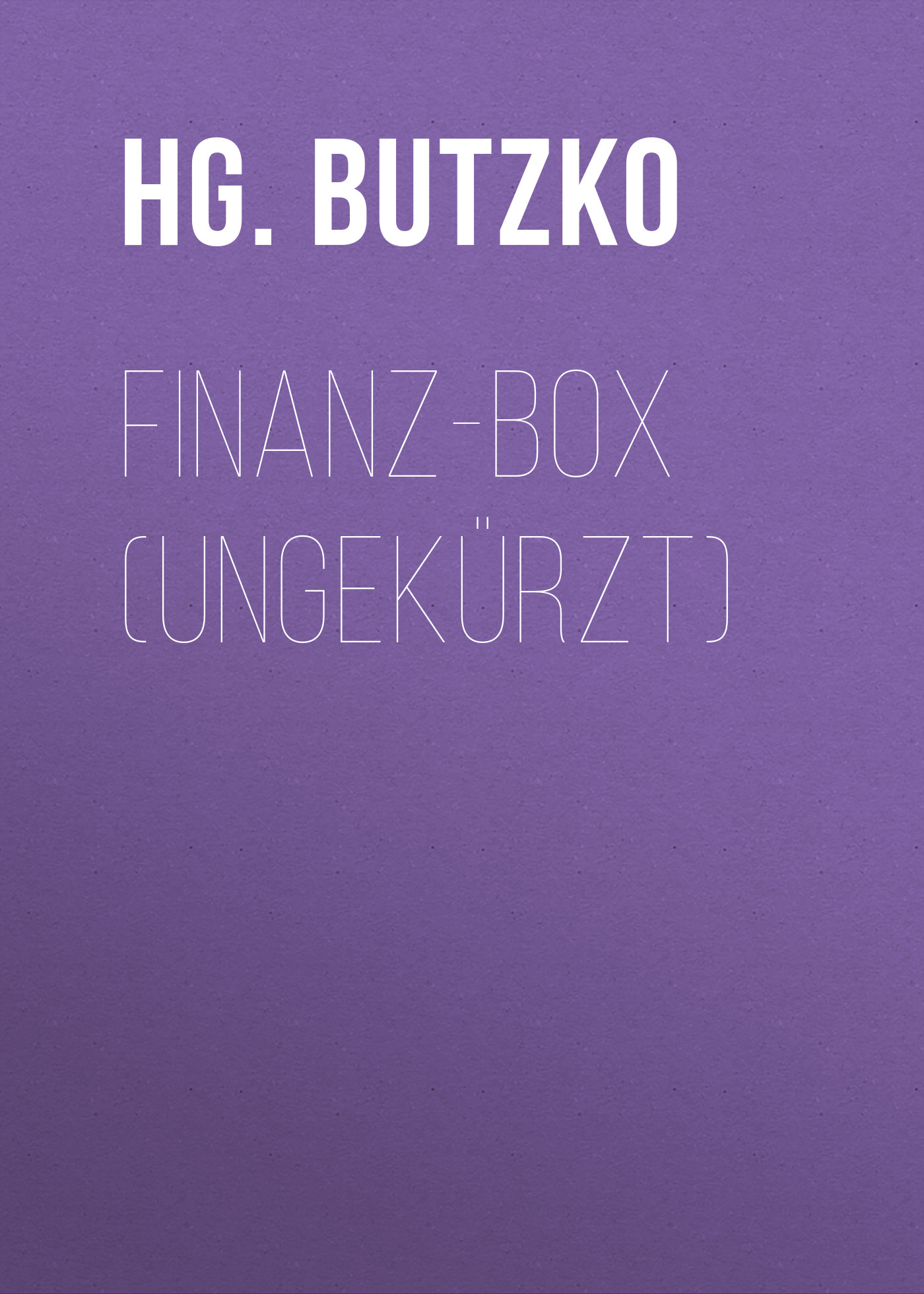 Обложка книги «Finanz-Box (ungekürzt)»
