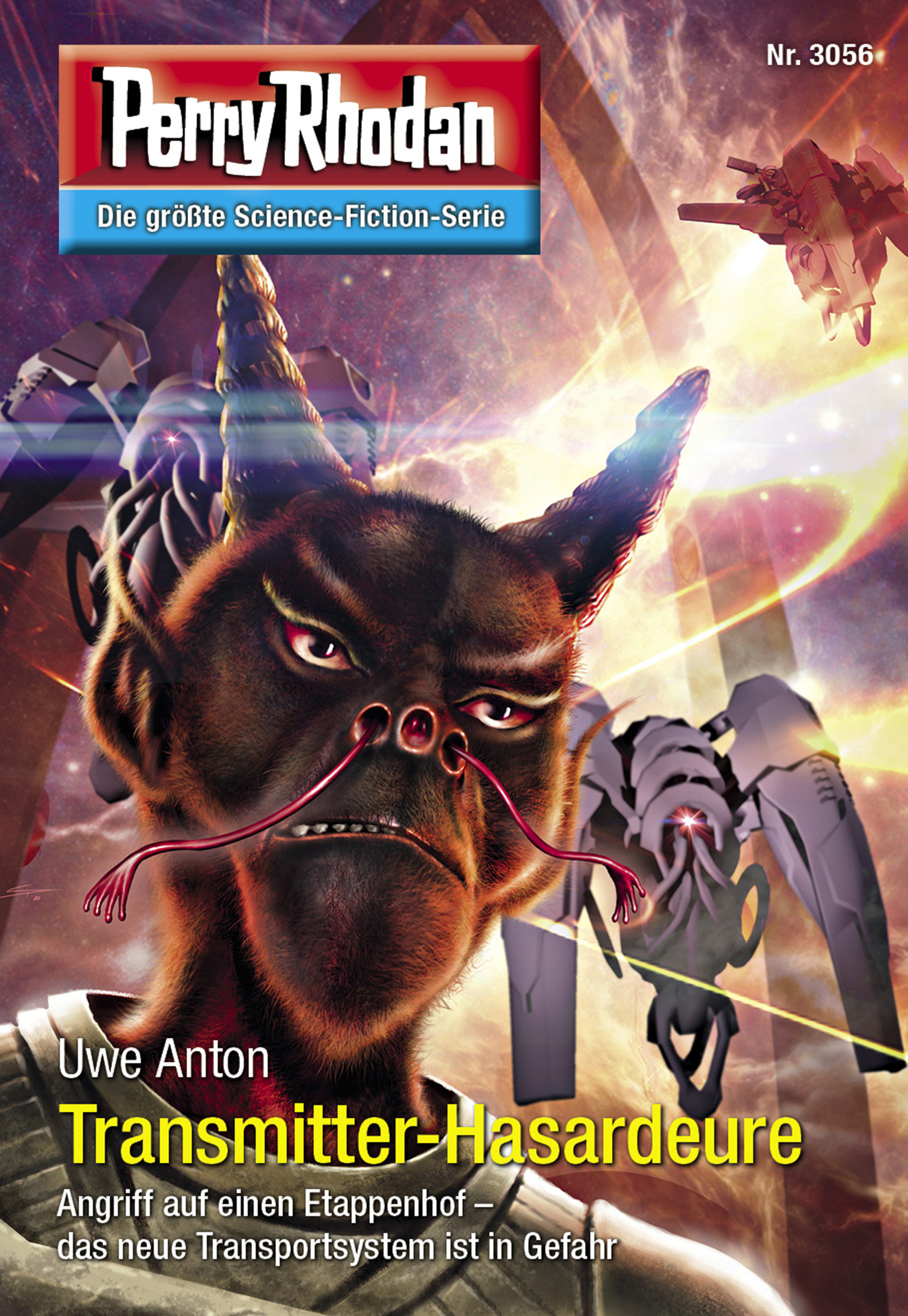 Обложка книги «Perry Rhodan 3056: Transmitter-Hasardeure»
