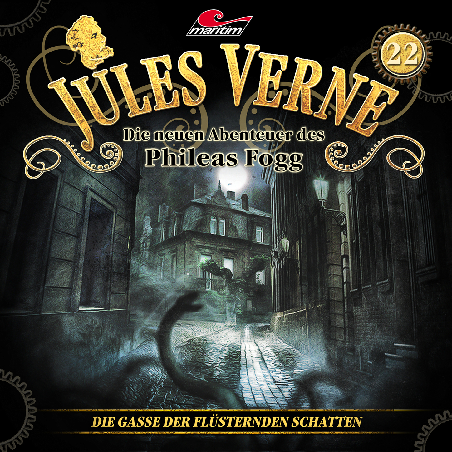 Обложка книги «Jules Verne, Die neuen Abenteuer des Phileas Fogg, Folge 22: Die Gasse der flüsternden Schatten»